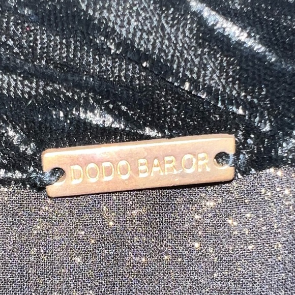 New! Dodo Bar Or Loren Black & Gold Mini Dress - Picture 9 of 11